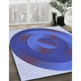thumbnail image 3 of Ahgly Company Machine Washable Indoor Rectangle Transitional Denim Blue Area Rugs, 7' x 10', 3 of 7