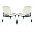 thumbnail image 5 of Tcbosik Dining Chairs Set of 2, PU Leather Modern Kitchen Armless Chair, Upholstered Accent Side Chairs with Metal Legs, Easy Assembly, Beige, 5 of 10