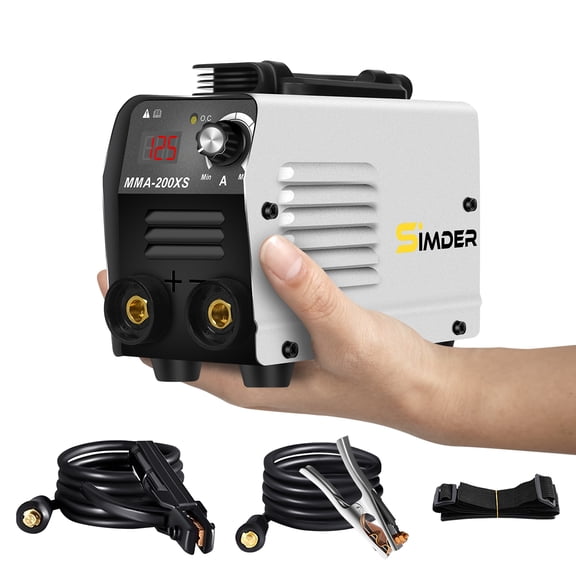 SSIMDER Portable Mini Stick Welder 110V 3.55Lbs arc welding machine IBGT Inverter with Ground Clamp Electrode Holder Easy for Beginners Home DIY and Outdoor Use