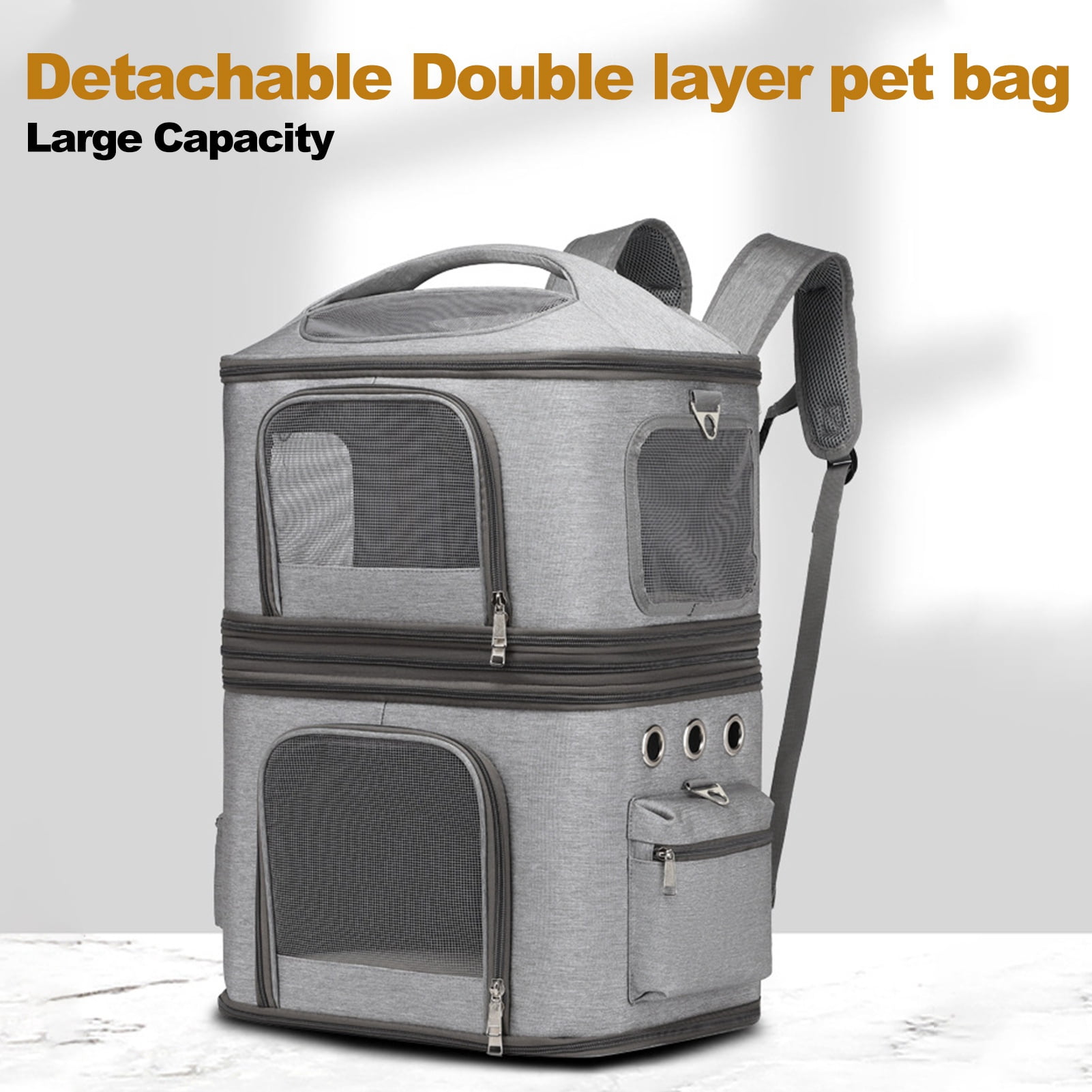 Cat Cat Carrier Detachable Backpack Double Cat Carrier Breathable And Convenient For Travel -  And Comfortable Shoulder Protection