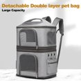 thumbnail image 3 of Cat Backpack, Cat Double Layer Carrier Bag Cat Back Pack Small Dog Backpack Carrier With an Adjustable Shoulder Strap, It Provides Ease of Carrying for Improved Comfort During, 3 of 7
