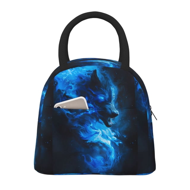 Disketp Wolf Bolsa Térmica para Almuerzo, Lonchera con Abertura Amplia y Gran Capacidad, Organizador Reutilizable para Mujeres, Hombres y Adultos