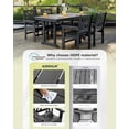 thumbnail image 5 of ATKELITION 12-Piece All-Weather HDPE Patio Dining Set for 10 with Umbrella Hole, 5 of 18