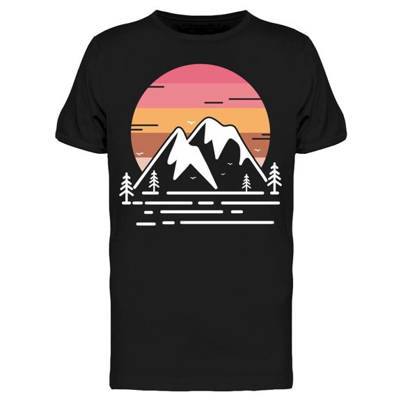 Mountain Landscape In The Sunset Tee Men's -Image by Shutterstock