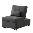 thumbnail image 6 of UHOMEPRO Folding Sofa Bed Chair, Single Folding Ottoman Sofa Bed, Sleeper Folding Chair with Linen Fabric, Sleeper Couch Bed for Living Room and Bed Room, Dark Gray, 6 of 12