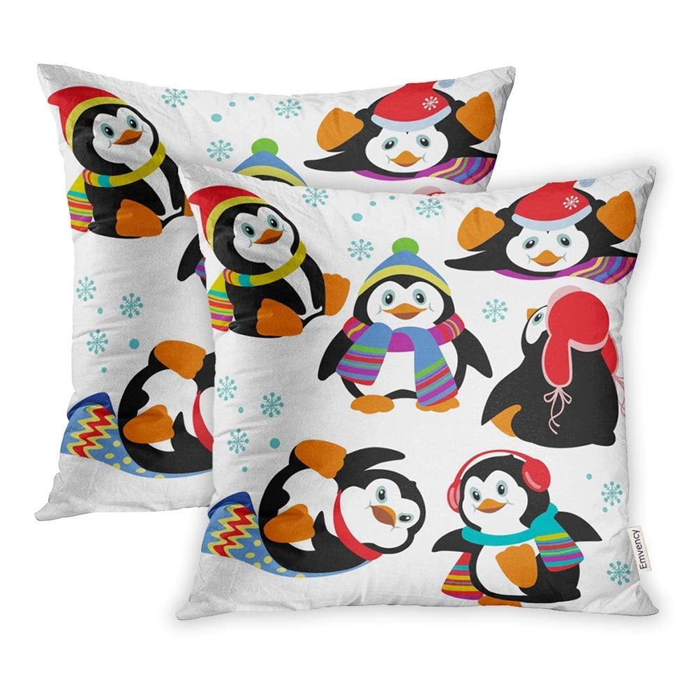 CMFUN Little Cartoon Penguins White Winter Animal Character Adorable