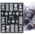 thumbnail image 3 of GENEMA White Snowflakes Nail Sticker 3D Nail Art Slider Adhesive Decals Manicure, 3 of 19