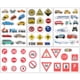 thumbnail image 1 of Juego de pegatinas para coche, pegatinas de señales de tráfico, pegatinas de letreros de calle, pegatinas de papel decorativas, calcomanías de pared para el hogar, 1 of 2
