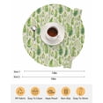thumbnail image 6 of 15 Inch Round Placemats Set of 6, Spring Leavse Non Slip Heat Insulation PP Table Mats, Pastoral Garden Botanical Rustic Burlap Washable Place Mats for Kitchen Dining Party Table Decor, 6 of 7