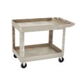 thumbnail image 1 of Rubbermaid FG452089BEIG 2-Level Polymer Utility Cart w/ 500-lb Capacity, Raised Ledges, 1 of 1