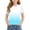 Light Blue, variant on Girls Trendy T-Shirt, Gradient Graphic Casual Summer Puff Short Sleeve Kids Cute Tee Yellow Size 14