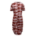 thumbnail image 4 of Sexy Dance Summer Printed Short Sleeve Pocket Tunic Dress for Women Casual V Neck Long Dress Ladies Wrap Side Split Fashion Shirt Dress Loose Fit Sundress, 4 of 6