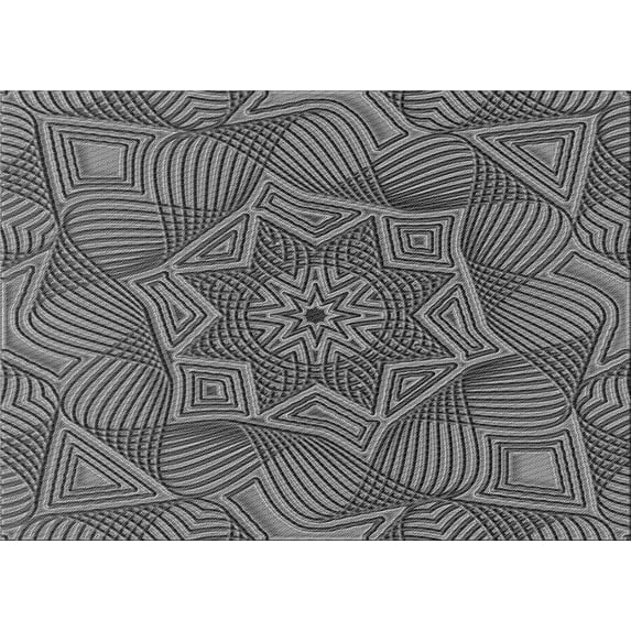 Ahgly Company Machine Washable Indoor Rectangle Transitional Black Area Rugs, 8' x 10'