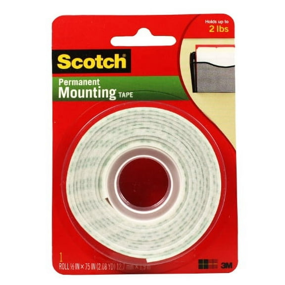 Heavy Duty Foam Mounting Tape 1/2 by 75 Inch (Pack of 10)