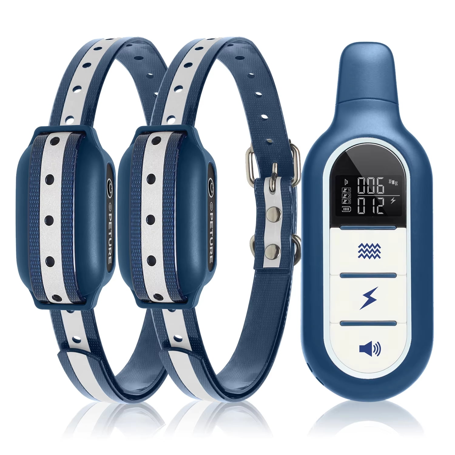 Paipaitek Dog Training Collar with Remote Dog Shock Collar with Security Lock & 3 Modes 3300FT Range IPX7 Waterproof 180-Day Long Battery For Small Medium Large Dogs Blue 2packs