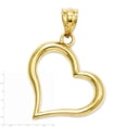 thumbnail image 2 of 14k Yellow Gold Polished Open Heart Pendant - 1.0 Grams - Measures 19x26.5mm, 2 of 2