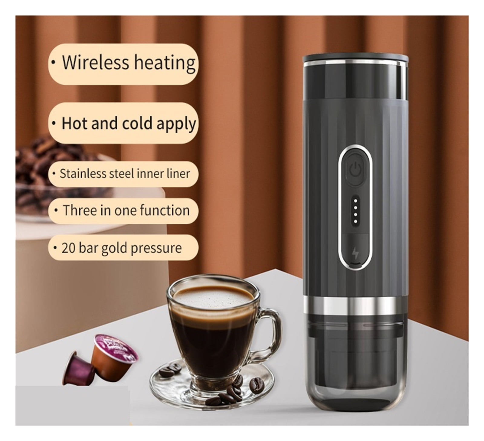 Portable Coffee Maker, Electric Coffee Machine For Outdoor Travel Car, Portable Espresso Machine Travel ,Portable