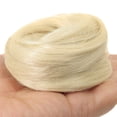 thumbnail image 6 of HHBEAUTY Human Hair Messy Bun, 100% Real Ponytail Hair Scrunchies, Natural Curly Chignon Fluffy Donut Updo, Hairpiece with Elastic Rubber Band for Women, 6 of 7