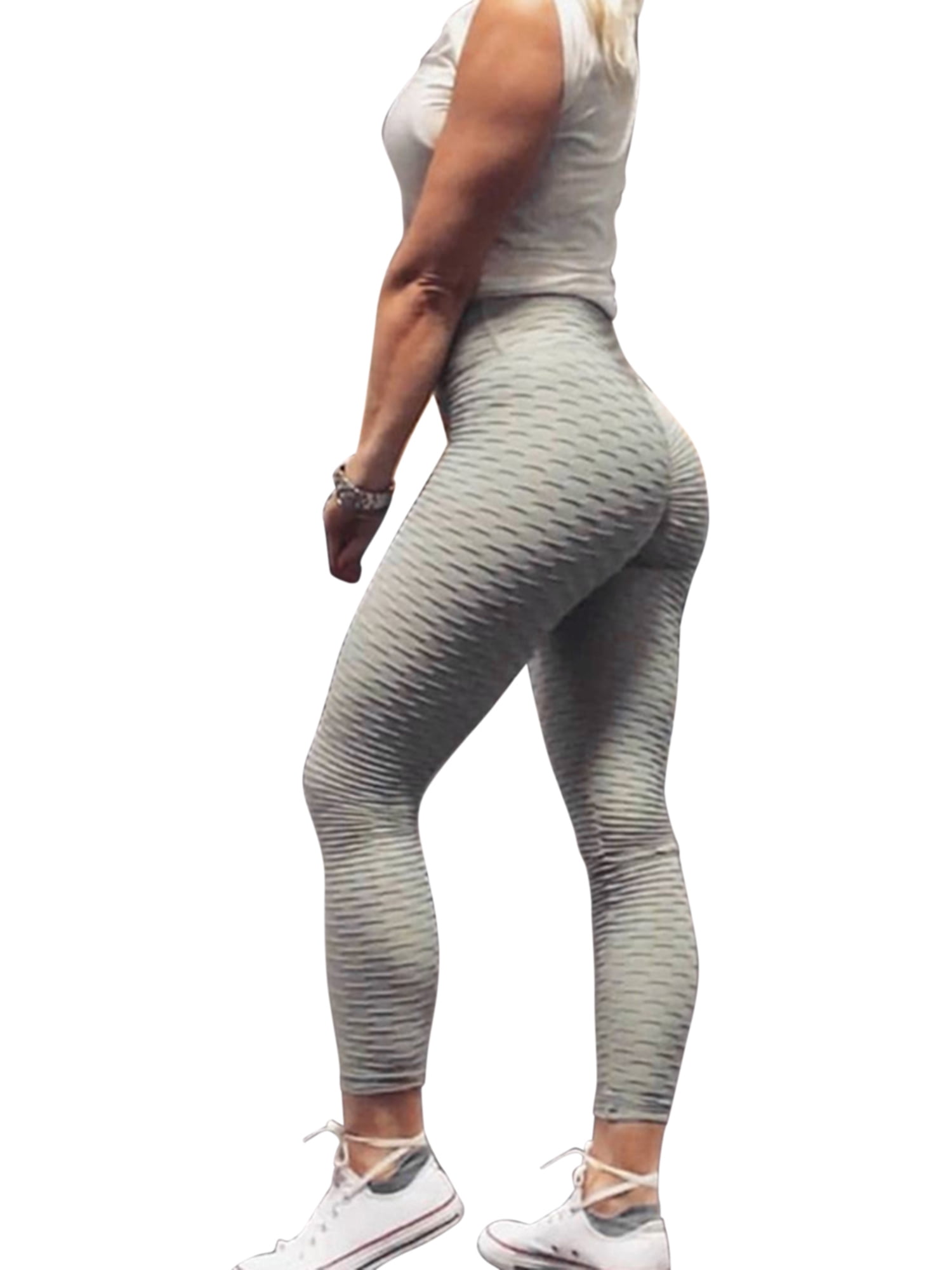 JYYYBF Women's High Waist Yoga Pants Tummy Control Slimming Booty Leggings  Workout Running Butt Lift Tights Black S 