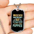 thumbnail image 2 of Petits Chiots Bonheur Collier en Acier Inoxydable Ou en or 18 Carats Chien Tag 24" Chaîne, 2 of 8