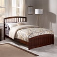 thumbnail image 1 of Richmond Full Wood Foundation Bed with Matching Footboard in Walnut, 1 of 8