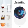 thumbnail image 7 of Bingfone Vintage Modern Colorful Eyes Leather Drinks Coasters with Set of 6,Suitable for Home Kitchen,Coffee Cup Coasters Home Gift, 7 of 7