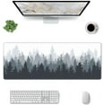 thumbnail image 2 of XL Large Mouse Pad, Gaming Mousepad Design with Misty Forest, Extended Keyboard Mats for Desk, Stitched Big Long Computer Loptop Pads Gifts for Women and Men Office, (Colorful, 31.5 * 11.8 in), 2 of 6