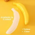 thumbnail image 4 of 2 Pack Banana Case, Banana Keeper BPA-Free, Banana Protector Saver Outdoor Travel, Plastic Banana Holder Container, Cute Banana Carrier for Lunch Box Fruits Freshness (Yellow), 4 of 5