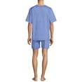 thumbnail image 3 of Hanes Men's and Big Men's Short Sleeve Top and Shorts Woven Pajama Set, Sizes S-5XL, 3 of 4