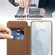 thumbnail image 4 of For Samsung Galaxy S25 Edge Case Compatible with MagSafe RFID Blocking Leather Phone Cover - Dark Pu, 4 of 5