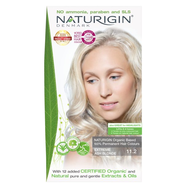 Naturigin Tinte Permanente para el Cabello 11.2 Rubio Ceniza Extremo Sin Amoníaco ni Parabenos de hasta el de las Canas Larga Duración Vegano Sin Crueldad