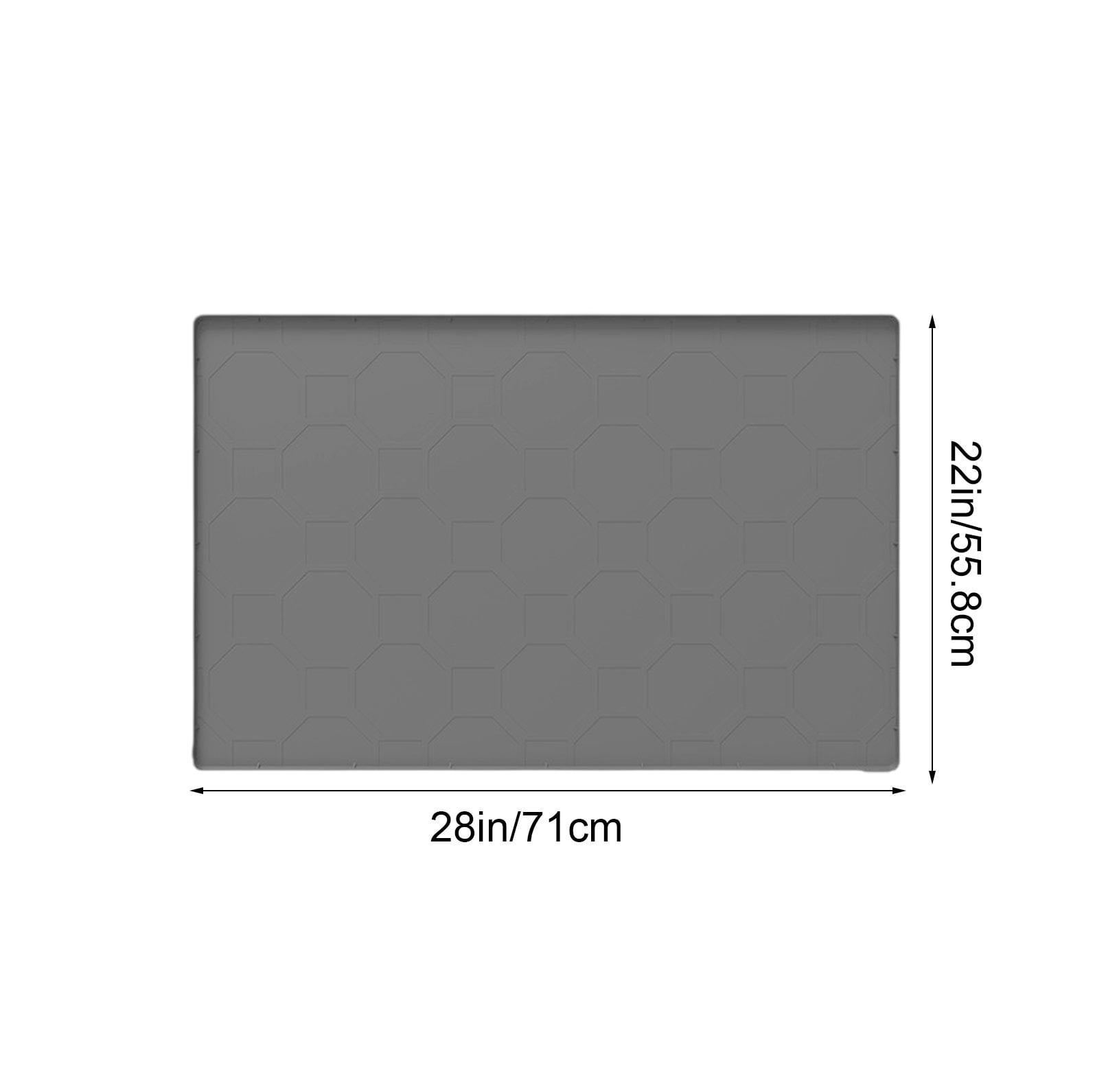 Qiopertar Under Sink Mat, 27.59 x 22 Inch NonSlip Drip Tray for Kitchen Bathroom Cabinets, Waterproof LeakProof Shelf Liner Easiest to Clean, EcoFriendly Silicone Mat for Pet Feeding Door Heat