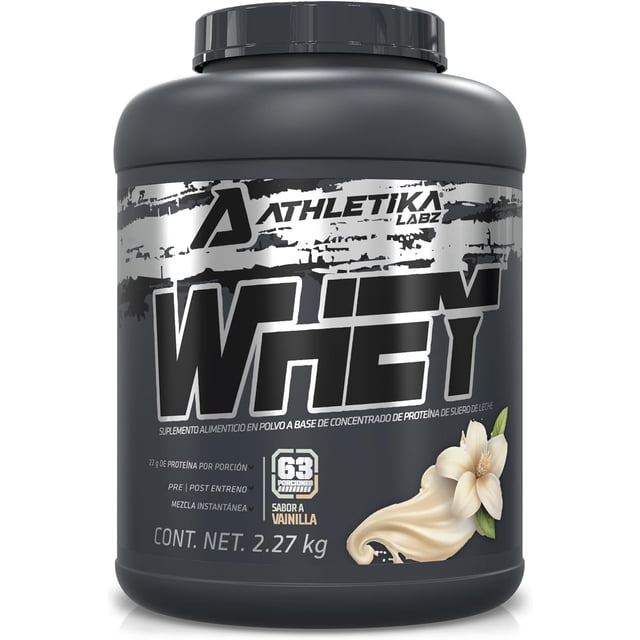 Proteína Whey Suero De Leche | 63 Serv 5 lb Sabor Vainilla - Athletika Labz