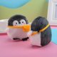 thumbnail image 4 of 3PCS Söt Kawaii Djur Plånböcker för Tonårsflickor Liten Myntväska Mini Plysch Plånböcker Sminkväska för Kvinnor med Dragkedja Pingvin, 4 of 5