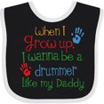 thumbnail image 3 of Inktastic Drummer Like Daddy Boys or Girls Baby Bib, 3 of 4