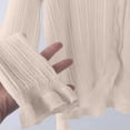 thumbnail image 6 of vdgthytj Cardigans for Women Long Sleeve V-Neck Button Front Ribbed Knit Sweater Fall Casual Crop Cover up Tops(Medium,Beige), 6 of 6