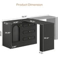 thumbnail image 2 of Tribesigns 78" L Shaped Desk with Storage, Modern Corner Desk with Drawers for Small Space for Home Office Bedroom (Black), 2 of 7