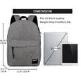 thumbnail image 4 of Mochila SUPACOOL casual para ordenador portátil para hombre y mujer, color gris, 4 of 8