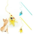 thumbnail image 4 of Cat Teaser Interactive Long: Catnip Faux Feather Mouse Pet Wand Toy Kitten Wand, 4 of 10