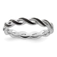 thumbnail image 6 of Auriga Fine Jewelry 925 Sterling Silver Black Enamel Ring for Women Size 5, 6 of 6