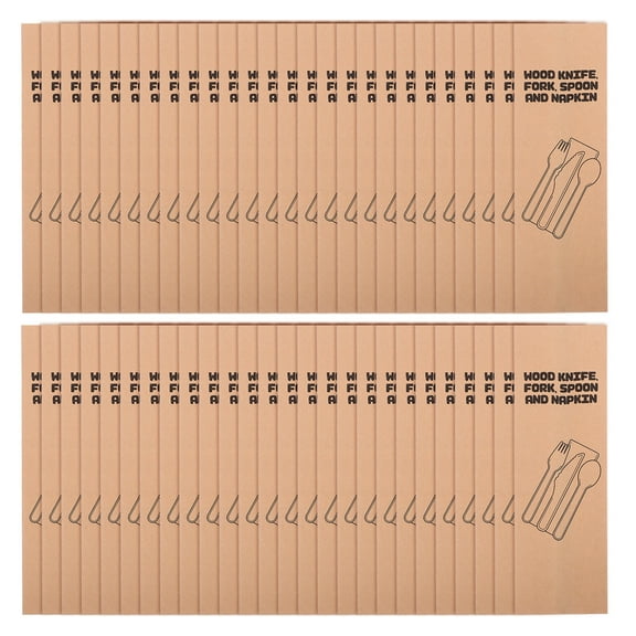 Masteelf 100 Pcs Universal Kitchen Utensils Holder Paper Cutlery Set