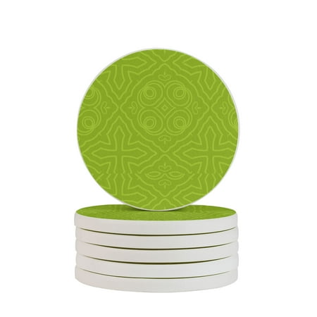 

Circular Drink Coasters Set Seamless Background Beautiful Home Decor Diatomite Heat-Resistant Diatomite Protect Table Countertop