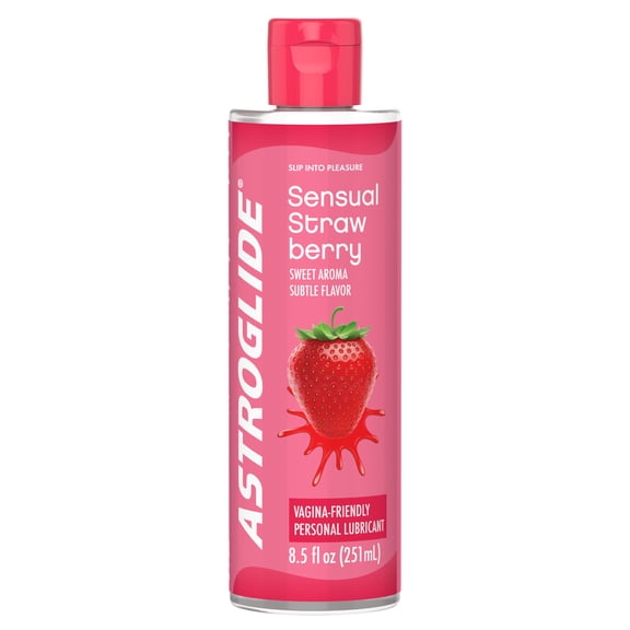 Astroglide Sensual Water-Based Personal Lubricant, Strawberry Flavor, 8.5 fl oz