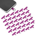 thumbnail image 1 of 36pcs Phone Tether Tab, Universal Phone Lanyard Patch T Shape Cell Phones Strap Replacement Part for Most Smartphone Cases, Rose Red, 1 of 6