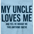 thumbnail image 2 of Uncle Loves Me Bought This One Piece Romper Boys or Girls Infant Baby Brisco Brands 18M, 2 of 7