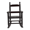 thumbnail image 4 of Tcbosik Small Rocking Chair, Indoor & Outdoor Wooden Rocker with Armrest and High Backrest for Lawn, Garden, Patio, Balcony, Backyard, Easy Assembly, Espresso, 4 of 9