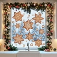thumbnail image 4 of Gingerbread Snowflakes Window Clings - 8 Sheets, Large Icing Snowflake Decals for Kids, Home, Office, Classroom Holiday Decorations, 4 of 7