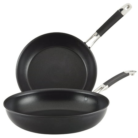 

Anolon SmartStack Hard-Anodized Nesting Frying Pan Set 2-Piece Black