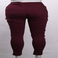 thumbnail image 3 of Women Pants High Waist Slim Pencil Skinny Tummy Control Solid Color Pants, 3 of 4