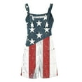 thumbnail image 6 of Sakmal Summer Rompers for Women 2025 Summer Fashion Crew Neck Sleeveless 4Th of July Short Jumpsuits American Flag Rompers, 6 of 7